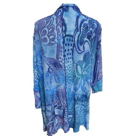 CREATION Burn Out Kimono-Style Cardigan Plus Size 3X - Picture 5 of 8